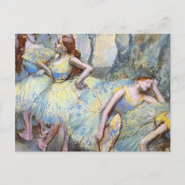 Degas Ballet Dancer Art Dancers Painting Postcard (Front)