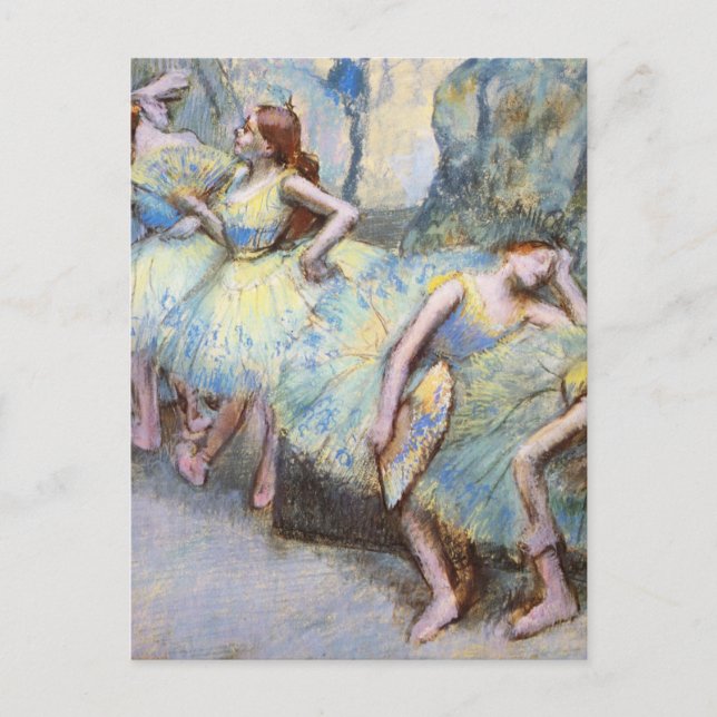 Degas Ballet Dancer Art Dancers Painting Postcard (Front)