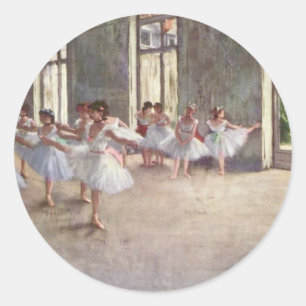 Degas Ballet Dancers Classic Round Sticker