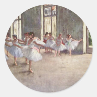 Degas Ballet Dancers Classic Round Sticker