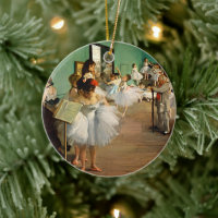 Degas Ballet Elegance Art Ornament