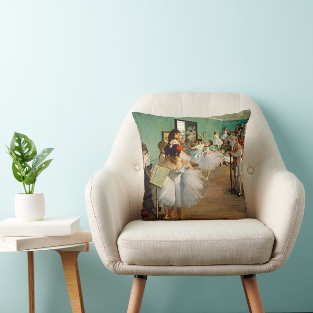 Degas Ballet Elegance Throw Pillow (Chair)