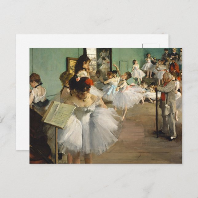 Degas Ballet Rehearsal Dance Class Ballerina Art Postcard (Front/Back)