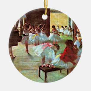 Degas - Ballet School, Ceramic Tree Decoration