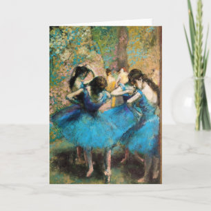 Degas Blue Dancers Greeting Card