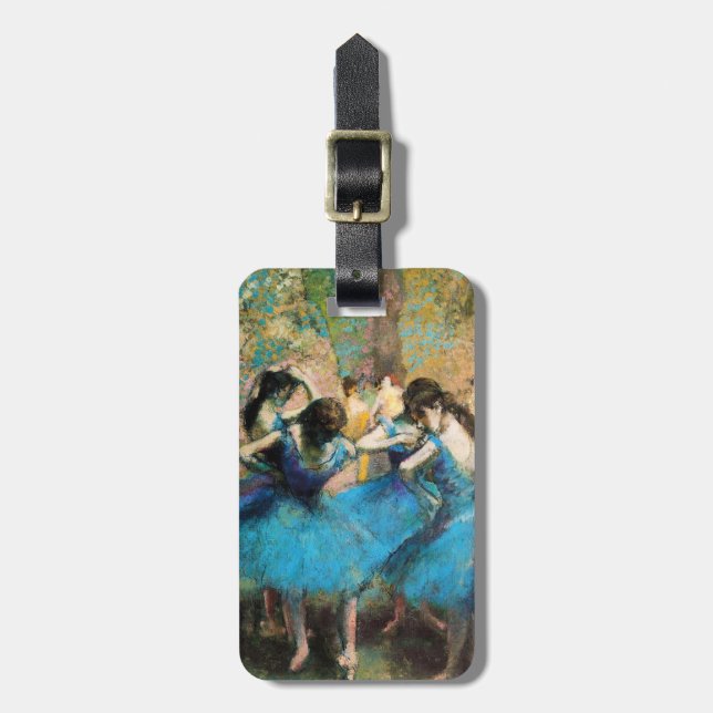 Degas Blue Dancers Luggage Tag (Front Vertical)