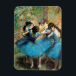Degas Blue Dancers Magnet<br><div class="desc">Degas Blue Dancers magnet. Oil painting from 1880s. French painter Edgar Degas was one of the great impressionists of his generation. Degas’ Ballet paintings are famous for their sense of grace, motion and subtle colour. Blue Dancers is one of the most beloved Degas paintings and features pretty ballerinas huddled together...</div>