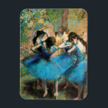 Degas Blue Dancers Magnet<br><div class="desc">Degas Blue Dancers magnet. Oil painting from 1880s. French painter Edgar Degas was one of the great impressionists of his generation. Degas’ Ballet paintings are famous for their sense of grace, motion and subtle colour. Blue Dancers is one of the most beloved Degas paintings and features pretty ballerinas huddled together...</div>