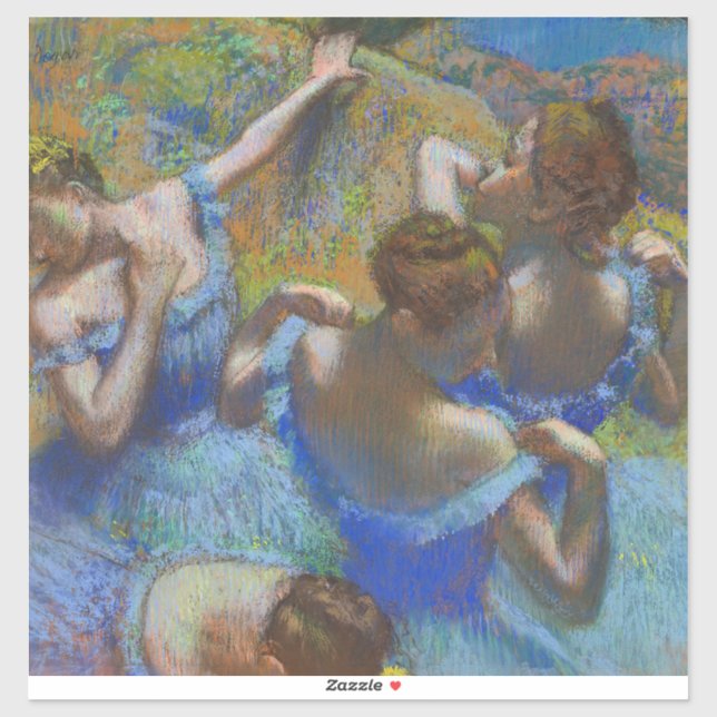 Degas Blue Dancers Pastel Fine Art Masterpiece (Sheet)
