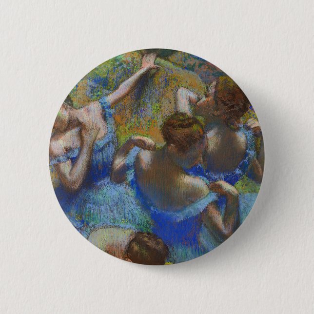 Degas Blue Dancers Pastel Fine Art Masterpiece 6 Cm Round Badge (Front)