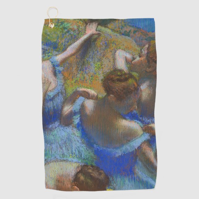 Degas Blue Dancers Pastel Fine Art Masterpiece Golf Towel (Front)