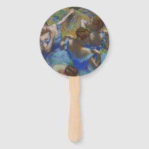 Degas Blue Dancers Pastel Fine Art Masterpiece Hand Fan