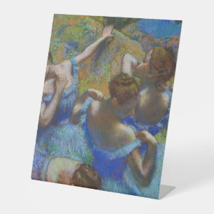 Degas Blue Dancers Pastel Fine Art Masterpiece Pedestal Sign