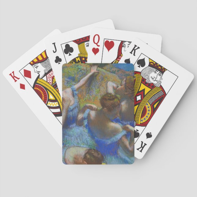 Degas Blue Dancers Pastel Fine Art Masterpiece Playing Cards (Back)