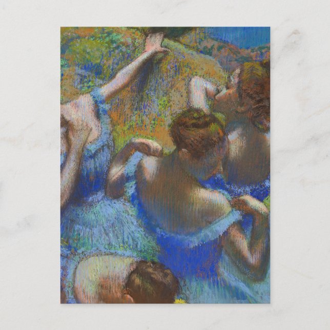 Degas Blue Dancers Pastel Fine Art Masterpiece Postcard (Front)
