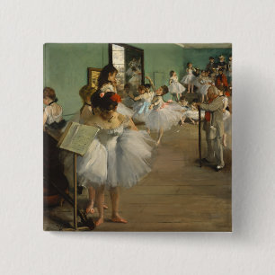 Degas Dance Class Ballet Dancers Ballerina Art 15 Cm Square Badge