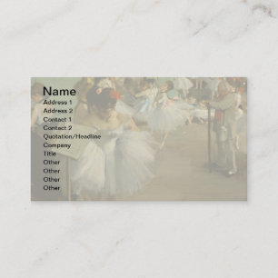 Degas Dance Class Ballet Dancers Ballerina Art Business Card