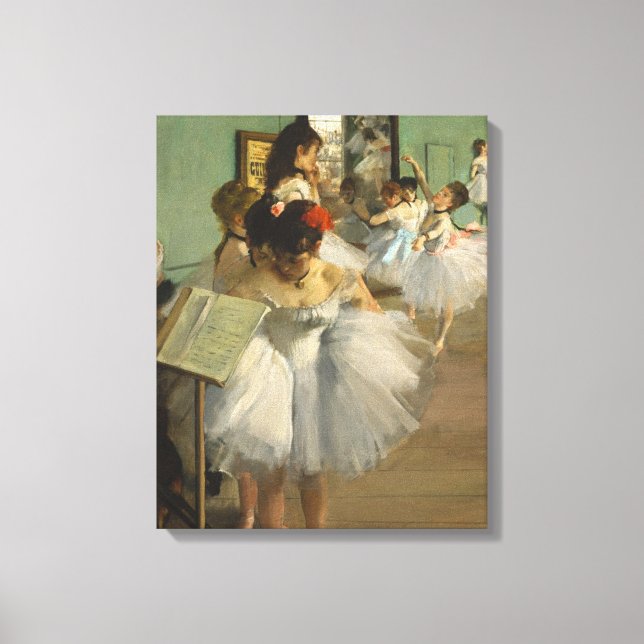 Degas Dance Class Ballet Dancers Ballerina Art Canvas Print (Front)