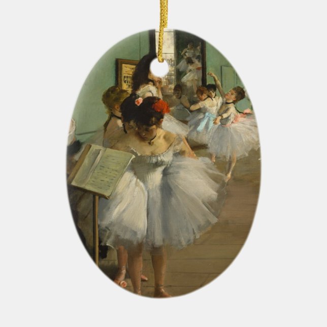 Degas Dance Class Ballet Dancers Ballerina Art Ceramic Tree Decoration (Front)