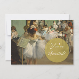 Degas Dance Class Ballet Dancers Ballerina Art Invitation
