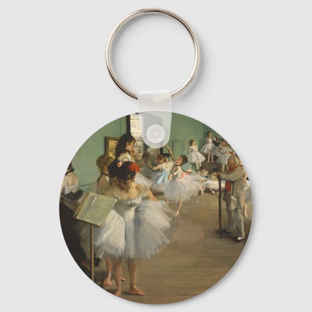 Degas Dance Class Ballet Dancers Ballerina Art Key Ring (Front)