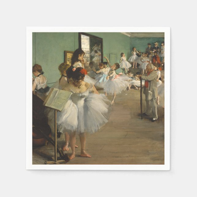 Degas Dance Class Ballet Dancers Ballerina Art Napkin (Front)