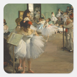 Degas Dance Class Ballet Dancers Ballerina Art Square Sticker