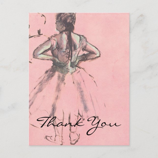 Degas' Dancer Viewed from the Back Postcard (Front)