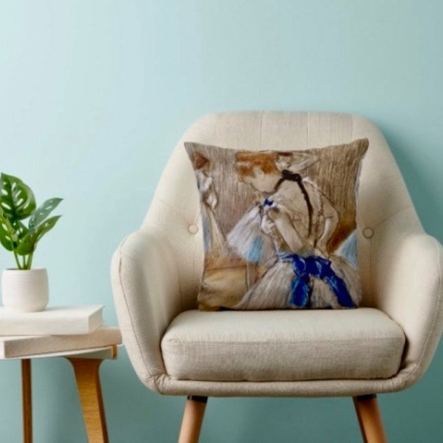 Degas Dancer With Blue Ribbon Cushion (Creator Uploaded)