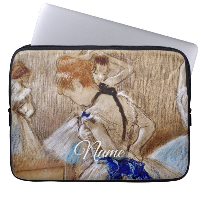 Degas Dancer With Blue Ribbon  Laptop Sleeve (Front)