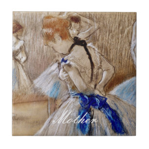 Degas Dancer With Blue Ribbon Tile