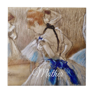 Degas Dancer With Blue Ribbon Tile