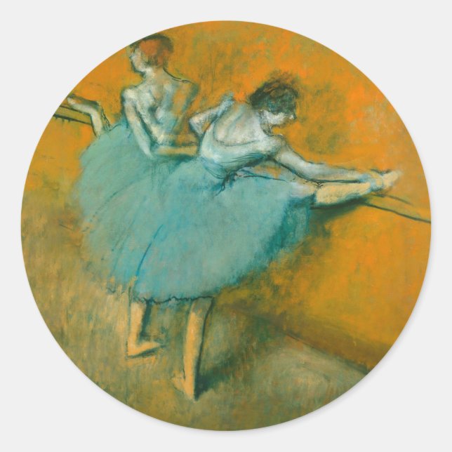 Degas Dancers at the Bar Ballet Classic Round Sticker (Front)
