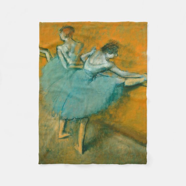 Degas Dancers at the Bar Ballet Fleece Blanket (Front)