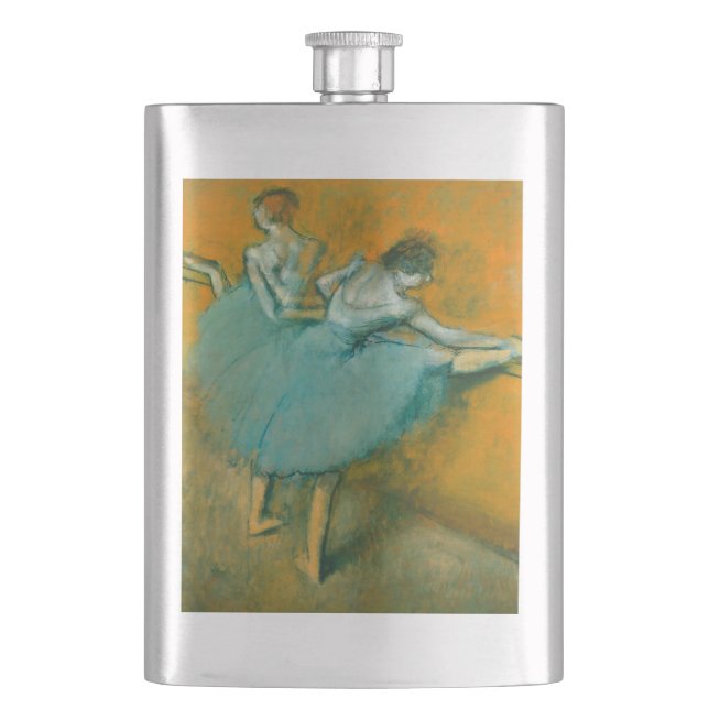 Degas Dancers at the Bar Ballet Hip Flask (Front)