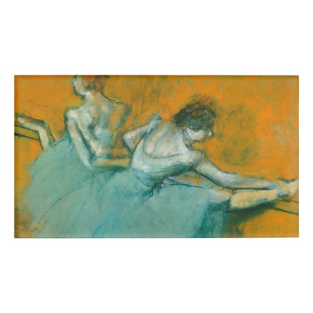 Degas Dancers at the Bar Ballet Name Tag (Front)