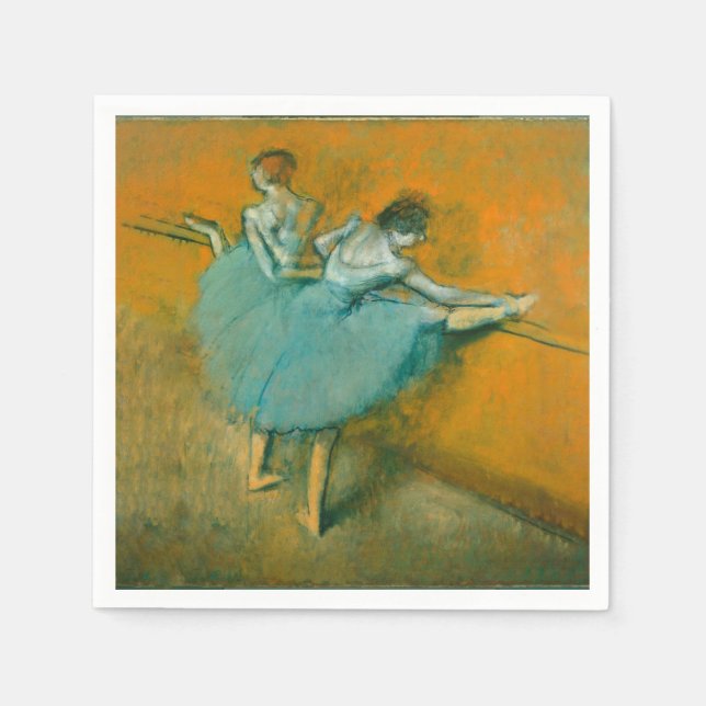 Degas Dancers at the Bar Ballet Napkin (Front)