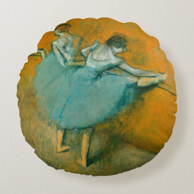 Degas Dancers at the Bar Ballet Round Cushion (Front)