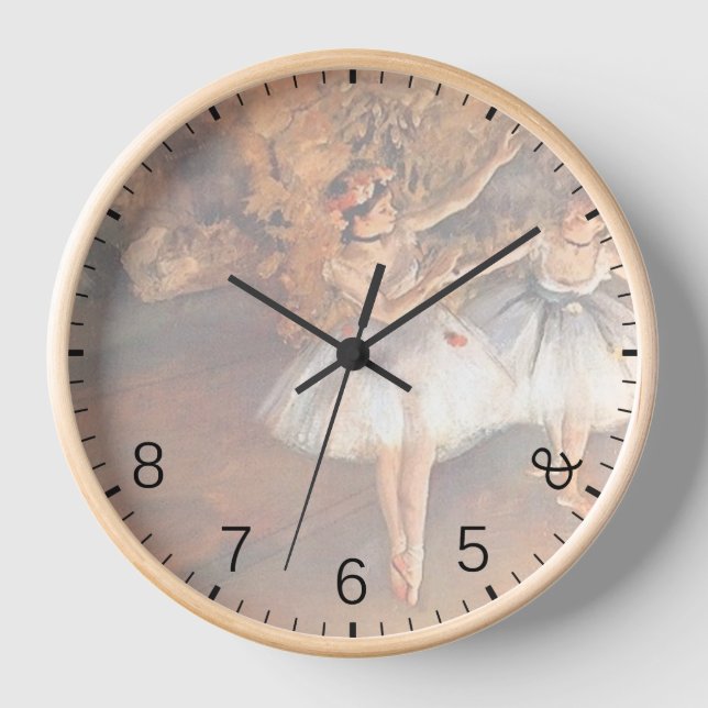 Degas Dancers Clock - Ballet Ballerinas Art (Front)
