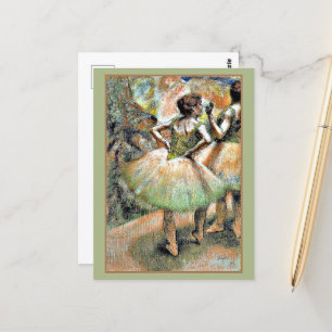 Degas - Dancers Pink and Green Postcard