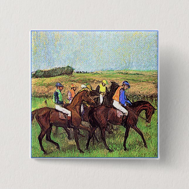 Degas' Horses 15 Cm Square Badge (Front)