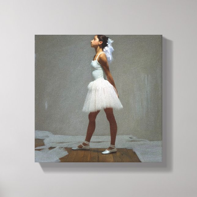 Degas-inspired dancer's drawing on canvas print (Front)