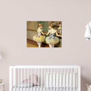 Degas-inspired dancers in a rehearsal room poster
