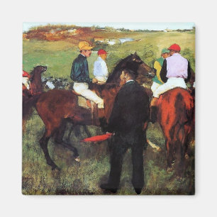 Degas - Racehorses - Impressionism Painting Magnet