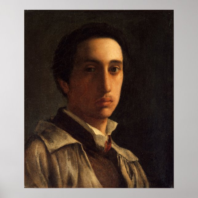 Degas - Self-Portrait 1856 Poster (Front)