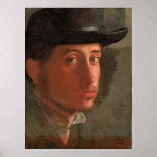 Degas, self-portrait poster