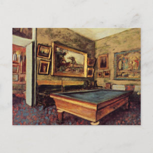Degas - The Billiard Room Postcard