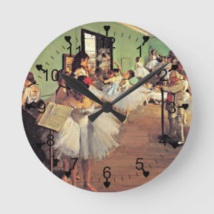 Degas: The Dance Class, 1874 Round Clock