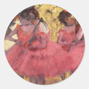 Degas: The Pink Dancers Classic Round Sticker