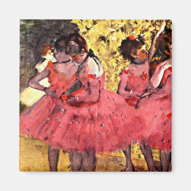Degas - The Pink Dancers Magnet (Front)